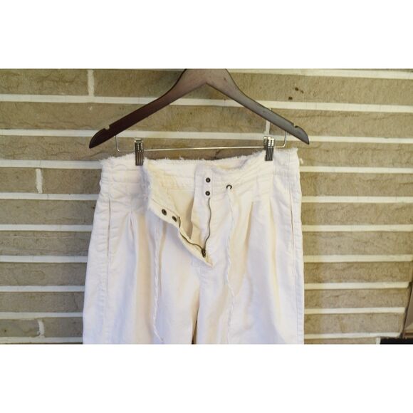 Every High Waisted Ivory White Denim Snap wide leg barrel jeans demin 14 - Picture 5 of 13